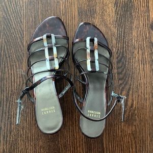 Stuart Weitzman Tortoiseshell Wedge Sandals size 8.5